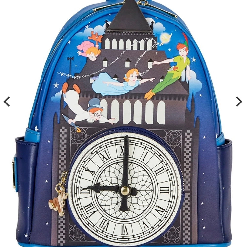 Loungefly Disney Peter Pan Glow-In-The-Dark Clock Mini Backpack